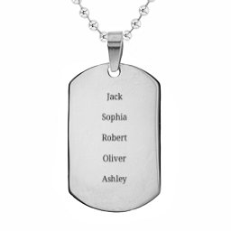 Stainless Steel Dog Tag Necklace in Stainless Steel
