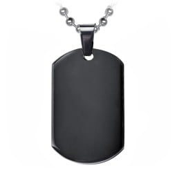 Onyx Dog Tag Necklace