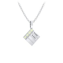 Men’s Engravable 4-Stone Pendant