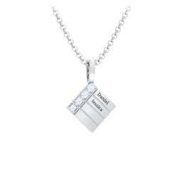 Men’s Engravable 4-Stone Pendant