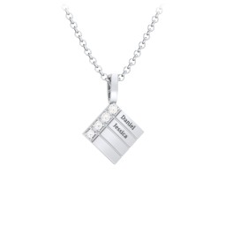 Men’s Engravable 4-Stone Pendant