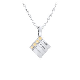 Men’s Engravable 4-Stone Pendant