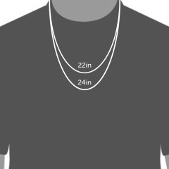 Men’s 22" Sterling Silver Figaro Link Chain Necklace