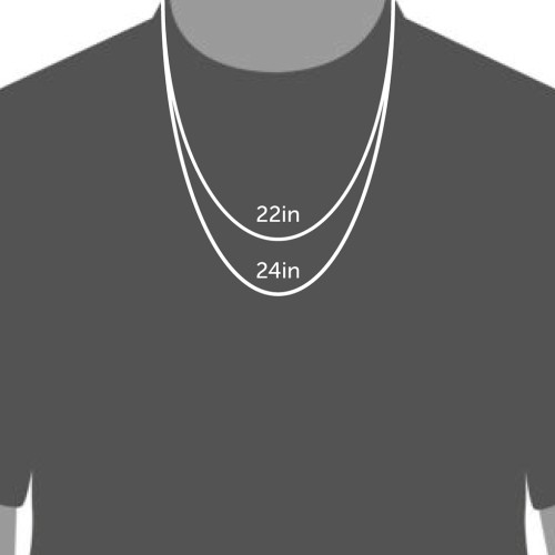 Men’s 24" Sterling Silver Figaro Link Chain Necklace