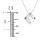 Men's Floating Square Pendant Necklace With Birthstones – Sterling Silver with Blue Sapphire