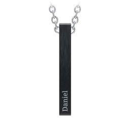 Men’s Engravable Vertical 3D Bar Necklace
