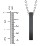 Men’s Engravable Vertical 3D Bar Necklace – Stainless Steel
