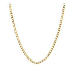 Men's 22" Rounded Box Chain Necklace
