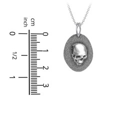 Men's Engravable Ancient Skull Necklace
