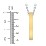 Men’s Engravable Vertical 3D Bar Necklace – Stainless Steel