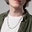 Men’s Figaro Chain with 1 Engravable Bar – Stainless Steel