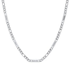Men’s Figaro Chain with 5 Engravable Bars