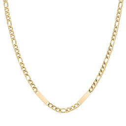 Men’s Figaro Chain with 2 Engravable Bars