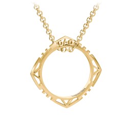 Men’s Engravable DAD Geometric Ring Necklace