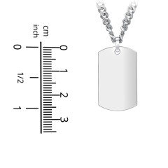 Men’s Engravable Dog Tag Urn Necklace - Stainless Steel