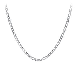 Men's 20" Figaro Chain Necklace in Stainless Steel - 5mm in Stainless Steel