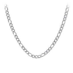 Men's 20" Figaro Chain Necklace in Stainless Steel - 8mm in Stainless Steel