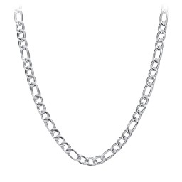 Men's 22" Figaro Chain Necklace in Stainless Steel - 10mm in Stainless Steel