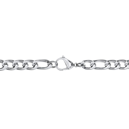 Men's 22" Figaro Chain Necklace in Stainless Steel - 8mm – Stainless Steel