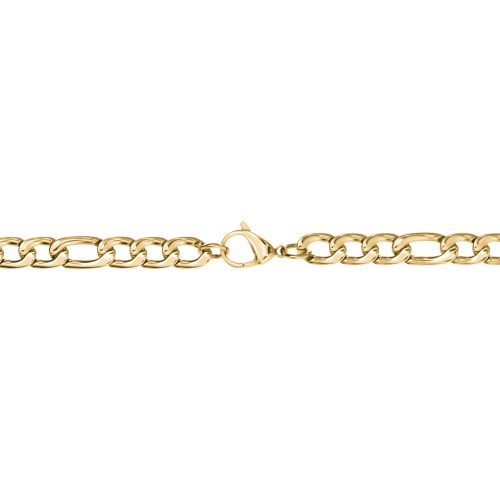 Men's 20" Figaro Chain Necklace in Yellow Stainless Steel - 5mm