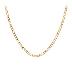 Men's 20" Figaro Chain Necklace in Yellow Stainless Steel - 5mm