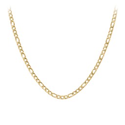 Men's 20" Figaro Chain Necklace in Yellow Stainless Steel - 5mm in Stainless Steel