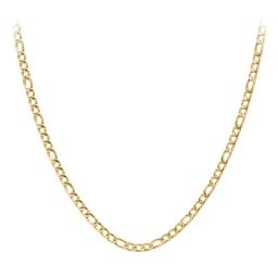 Men's 22" Figaro Chain Necklace in Yellow Stainless Steel - 5mm
