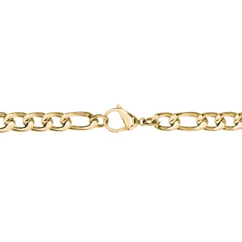 Men's 22" Figaro Chain Necklace in Yellow Stainless Steel - 8mm