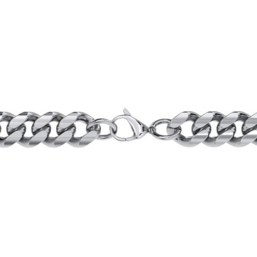Men's 20" Cuban Chain Necklace in Stainless Steel - 8mm