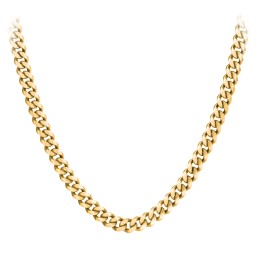 Men's 22" Cuban Chain Necklace in Yellow Stainless Steel - 10mm in Stainless Steel
