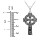 Men's Engravable Celtic Cross Necklace with Black Enamel – Sterling Silver