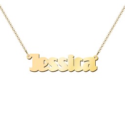Personalised Name Necklace in 18K Gold Plated Silver