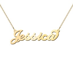 Personalised Name Necklace in 18K Gold Plated Silver