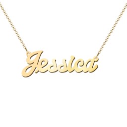 Personalised Name Necklace in 18K Gold Plated Silver