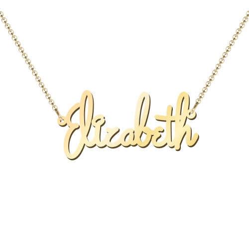 Personalised Name Necklace – 18K Gold Plated Silver