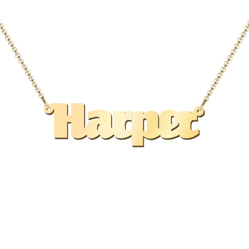 Personalised Name Necklace – 18K Gold Plated Silver