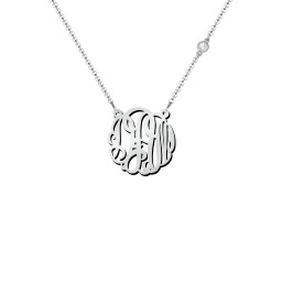 Monogram Name Pendant in 925 Sterling Silver