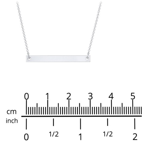 Classic Name Bar Pendant – 18K Gold Plated Silver