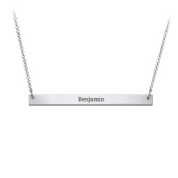 Classic Name Bar Pendant in 925 Sterling Silver