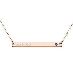 Classic Name Bar Pendant with Accent