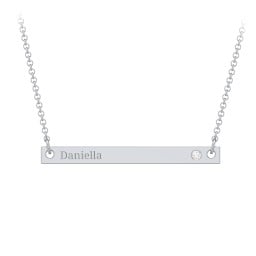 Birthstone Name Bar Pendant