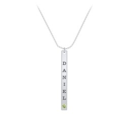 Multi Vertical Birthstone Bar Pendant - 1 Bar