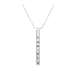 Multi Vertical Birthstone Bar Pendant - 1 Bar