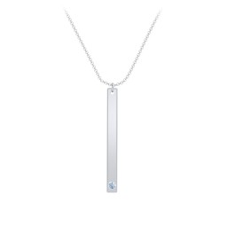 Multi Vertical Birthstone Bar Pendant - 1 Bar