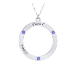 Circle Birthstone Pendant