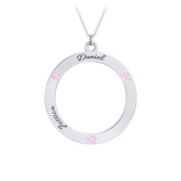 Circle Birthstone Pendant