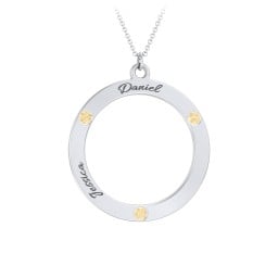 Circle Birthstone Pendant