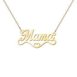 Stylized Name Necklace in 18K Gold Plated Silver