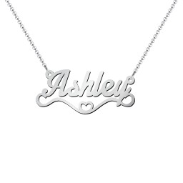 Stylized Name Necklace in 925 Sterling Silver