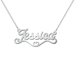 Stylized Name Necklace in 925 Sterling Silver